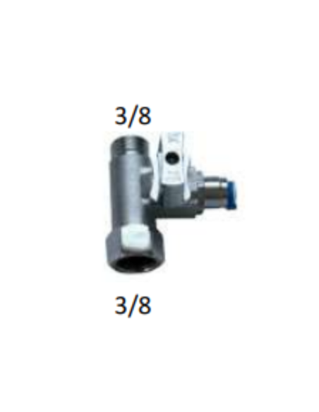 Llave de corte de entrada 1/4*3/8*3/8 principal