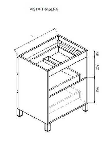 Mueble baño madera con patas KARMA · Pereda