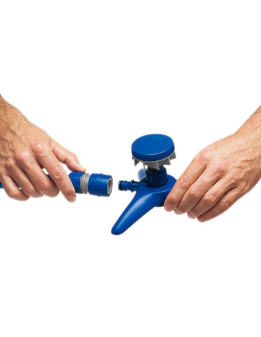 Aspersor rotativo con base enchufe