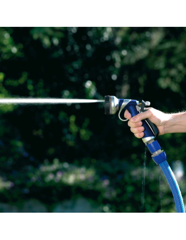 Pistola de riego metálica 8 posiciones funcionamiento 2