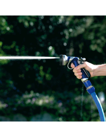 Pistola de riego metálica 8 posiciones funcionamiento 2