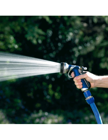 Pistola de riego metálica 8 posiciones funcionamiento 3