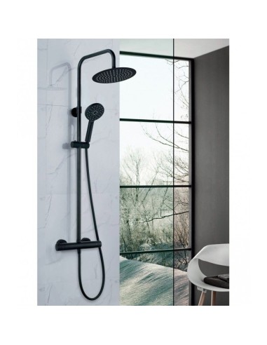 Conjunto de ducha termostático BERENS negra – 💦 WaterOut