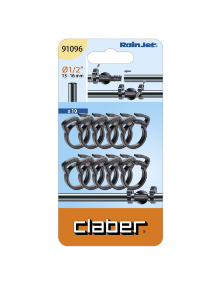 Abrazadera para tubo de riego embalaje