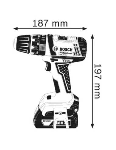 Bosch-Taladro con percutor Bosch GSB 18 + 2 baterías | Pereda