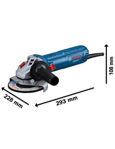 Mini amoladora angular Bosch GWS 12 125 Medidas
