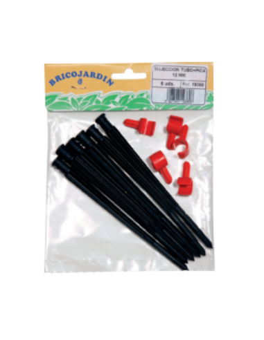Sujección tubo riego (6 uds) embalaje