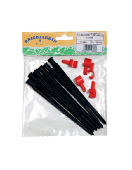 Sujección tubo riego (6 uds) embalaje
