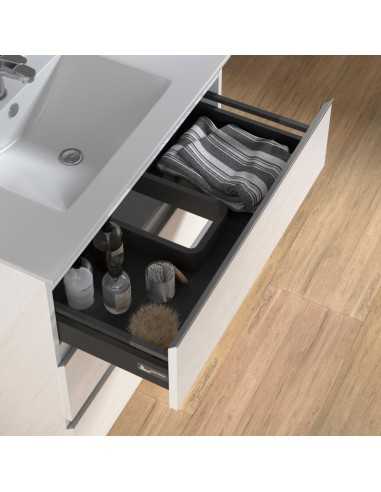 Mueble de baño SHIRO 3 cajones Interior primer cajón