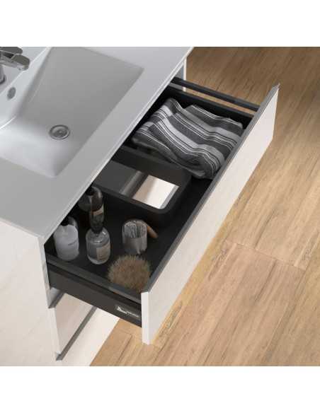 Mueble de baño SHIRO 3 cajones Interior primer cajón