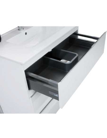 Mueble de baño blanco SHIRO 3 cajones  Interior 2
