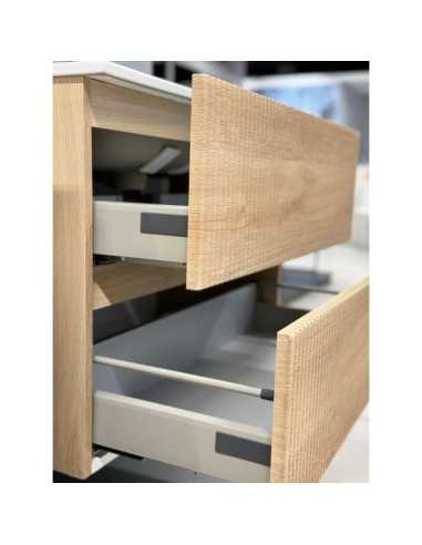 Mueble de baño maedra LINEAS suspendido Roble Pegasus Guías cajón