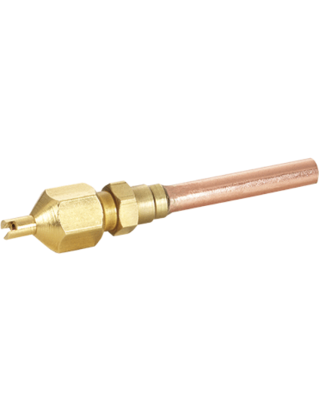 Válvula con obús para recargar aire acondicionado 40 mm. Pereda.