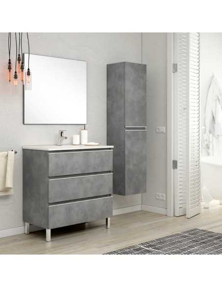 Mueble de baño con patas 80 cm INGLET  cemento