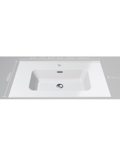 Lavabo porcelana BARCELONA 2 senos blanco 2