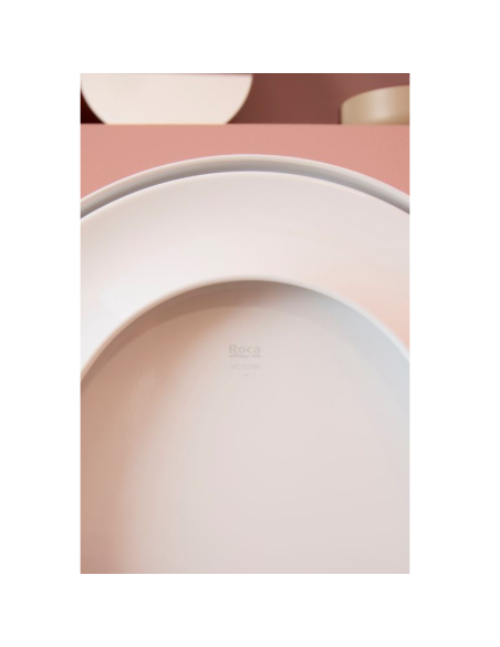 Tapa de inodoro VICTORIA Compacto Blanca de ROCA. Detalle 1