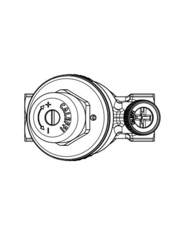 Válvula Reductora Presión Termostática HE Caleffi. Plano.