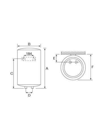 Termo Eléctrico de agua caliente CONCEPT SLIM 50 litros de THERMOR