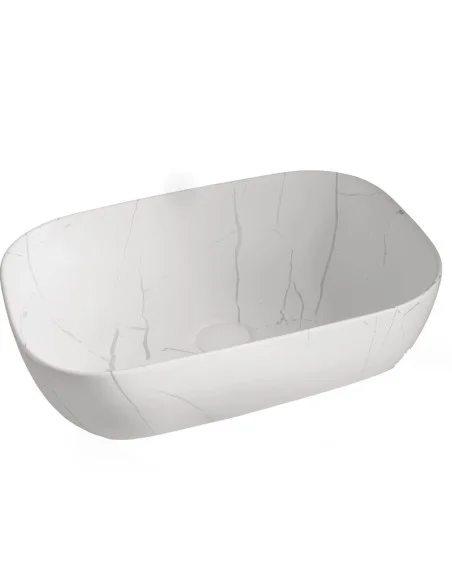 lavabo sobre encimera Belice blanco mármol