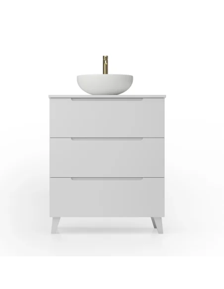 Mueble de baño KAIRO con patas y lavabo sobre encimera