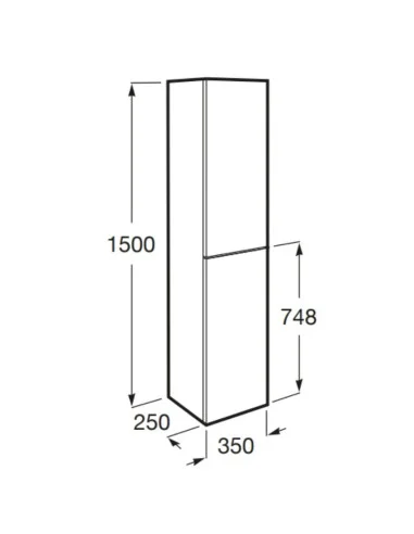 Medidas Columna de baño EXTRA de Roca
