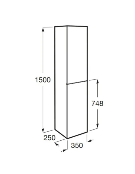 Medidas Columna de baño EXTRA de Roca