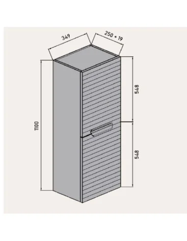 Medidas Columna de baño RUANDA