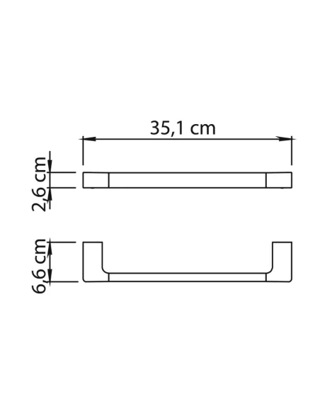 Medidas toallero barra 35 cm Pirenei