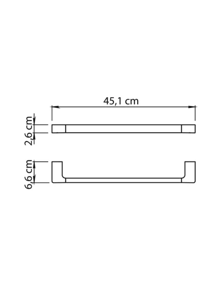 Medidas toallero barra 45 cm PIRENEI Medidas toallero barra 45 cm PIRENEI