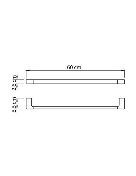 Medidas toallero barra 60 cm Pirenei