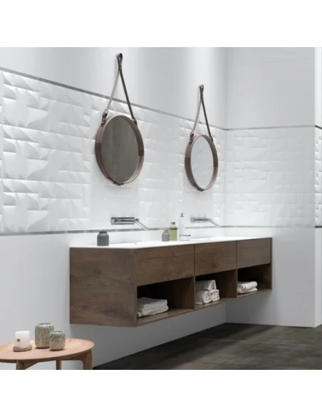 Revestimiento Pasta Blanca Rectificado SUPERWHITE GEOMETRIC GLOSS 30x90 cm. Principal Revestimiento Pasta Blanca Rectificado SUPERWHITE GEOMETRIC GLOSS 30x90 cm. Principal