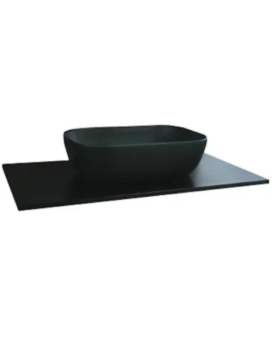 Tapa negra para lavabo sobre encimera MICROTEC