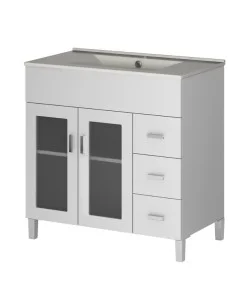 Mueble de baño blanco con patas ALCUDIA 2