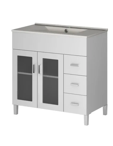 Mueble baño blanco con patas ALCUDIA