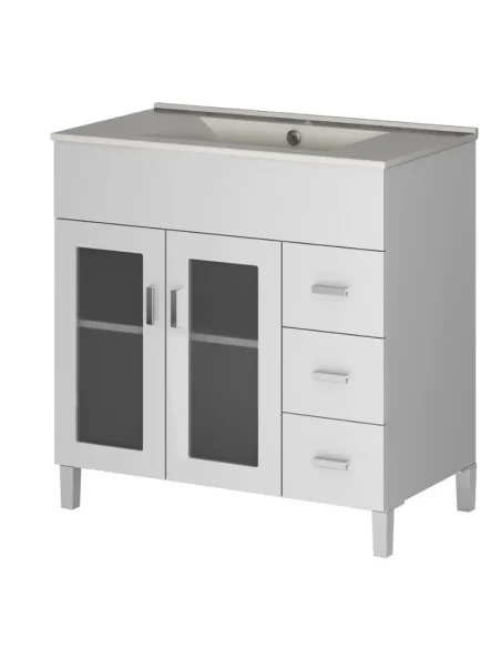 Mueble baño blanco con patas ALCUDIA Mueble baño blanco con patas ALCUDIA