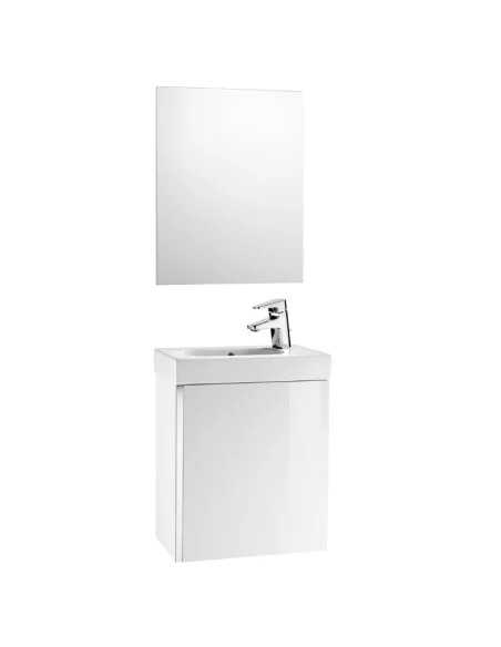 Mueble baño Roca fondo reducido con lavabo y espejo color blanco. Pack mini ROCA