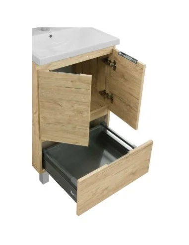 Mueble baño fondo reducido PLATON madera clara (Interior)