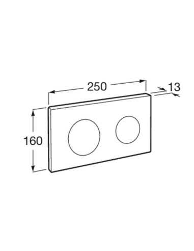 Pulsador PL10 Dual One Roca. Medidas