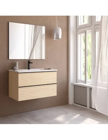 Mueble baño madera suspendido FRANCIA