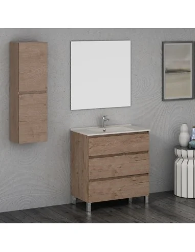 Mueble de baño madera oscura KARMA