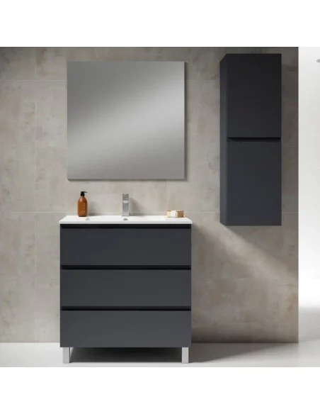 Mueble de baño con patas KARMA color grafito