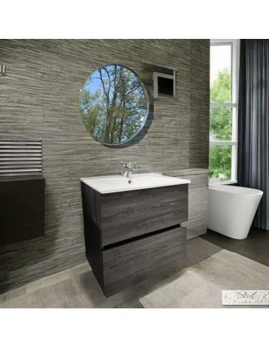 Mueble de baño fondo reducido madera Africa OASIS