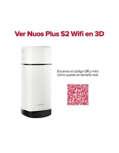 Bomba de Calor ACS NUOS S2 Wifi de ARISTON. Vista 3D