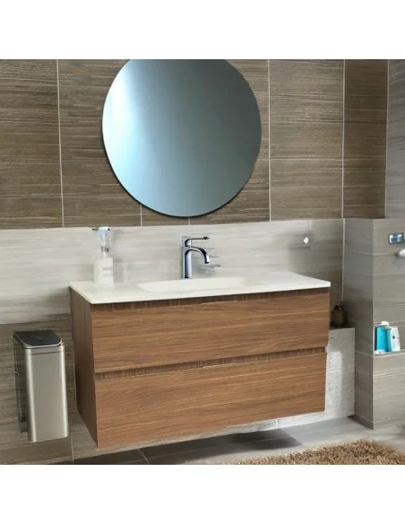 Mueble baño madera suspendido 100 cm Karma Congo