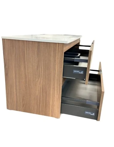 Mueble baño madera suspendido 100 cm Karma Congo (Interior)