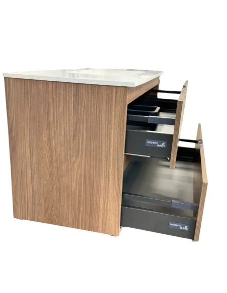 Mueble baño madera suspendido 100 cm Karma Congo (Interior)