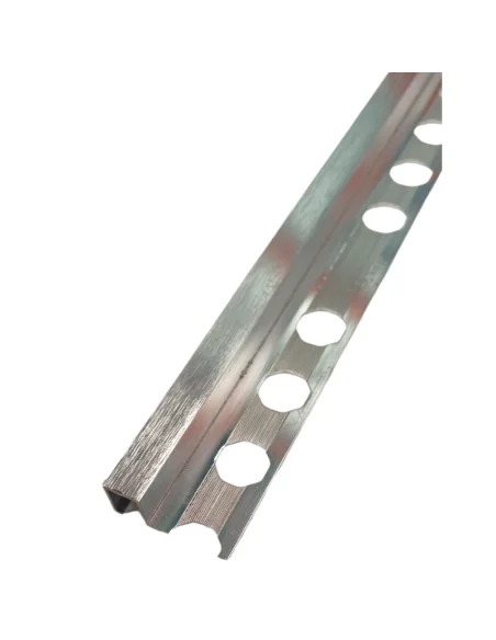 Guardavivos aluminio cepillado 12 mm x 2.5 mts.