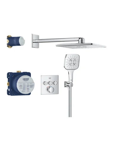 Conjunto de ducha GROHE Grohtherm SmartControl con ducha mural Rainshower SmartActive 310 Cube