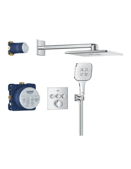 Conjunto de ducha GROHE Grohtherm SmartControl con ducha mural Rainshower SmartActive 310 Cube