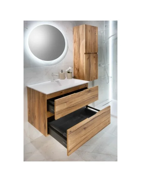Mueble baño madera 70 cm desierto Karma (Interior)